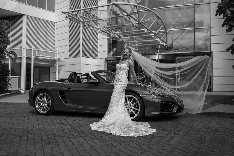 Glamorous hotel entrance