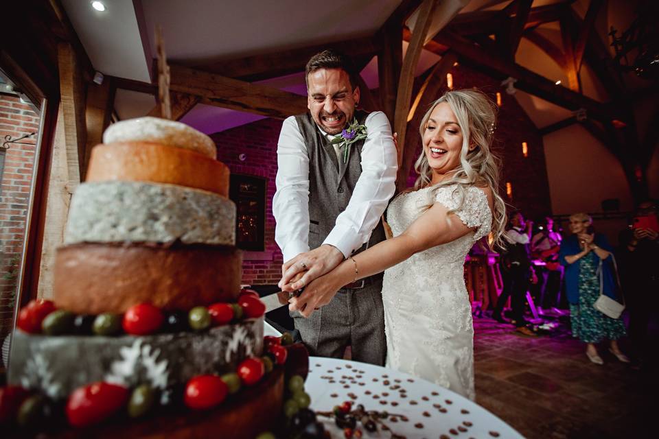 Cutting the cake!