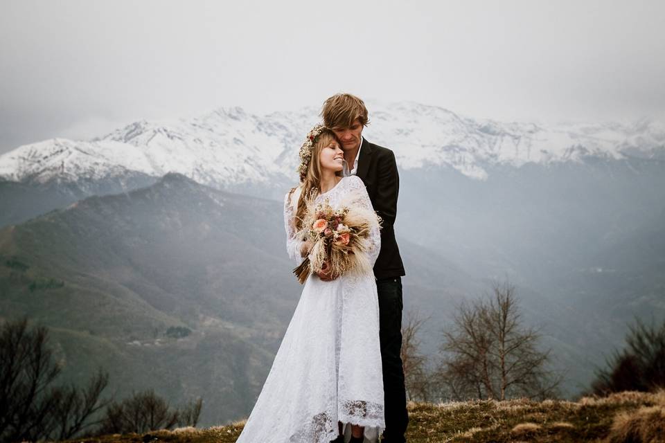 Mountain elopement italian alp