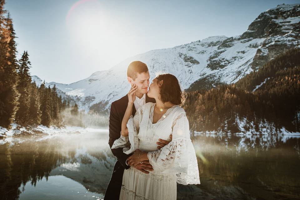 Mountain elopement italian alp