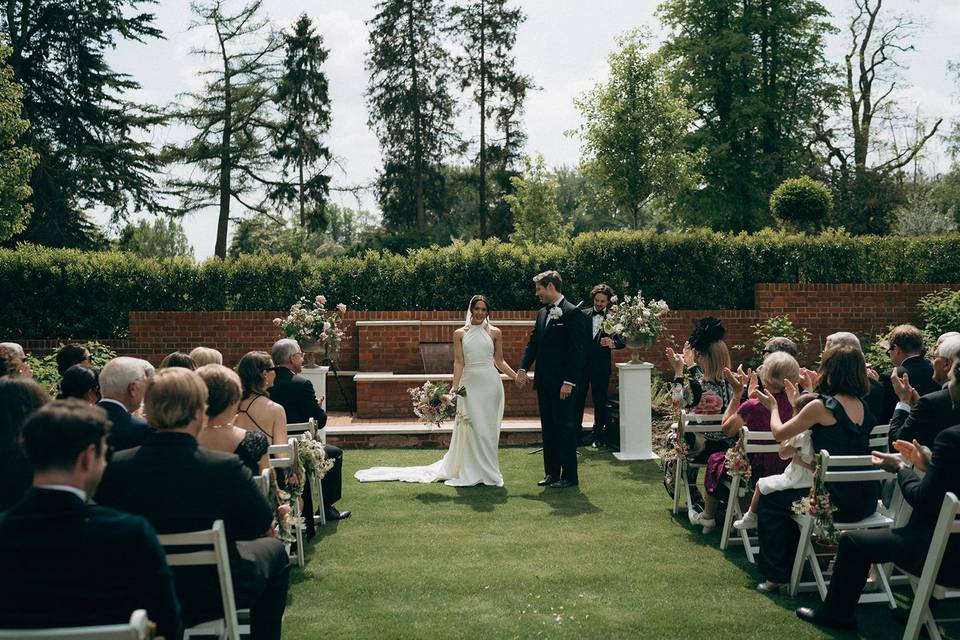 Outdoor ceremony - sunken gard