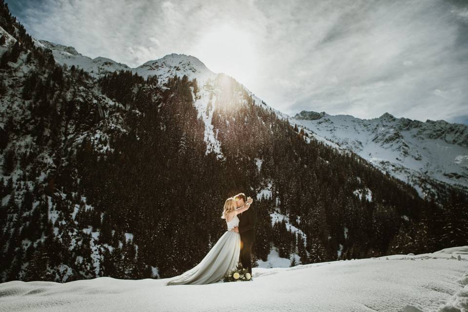 Mountain elopement italian alp