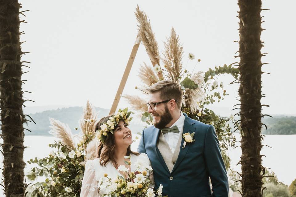 Italian lake wedding photo