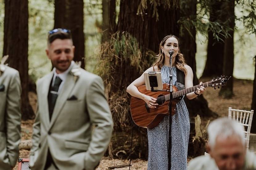 Performing at a ceremony