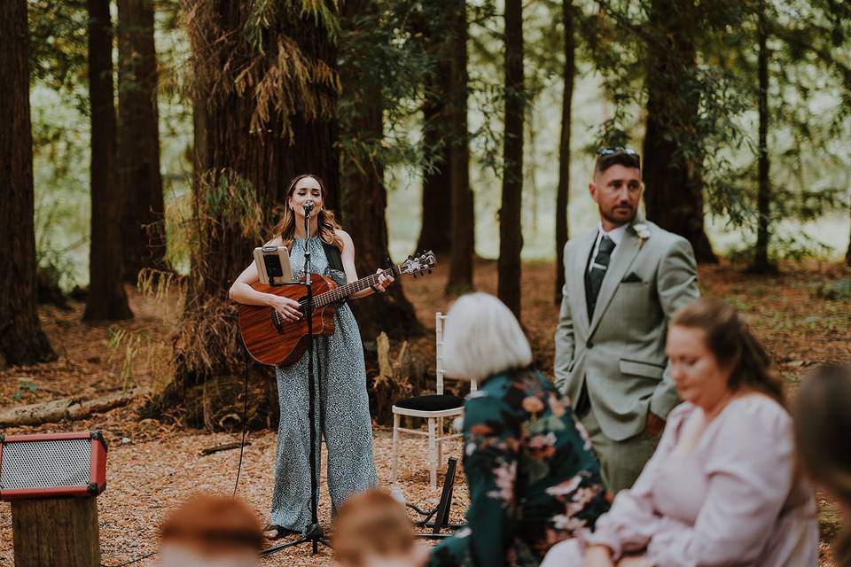 Performing at a ceremony