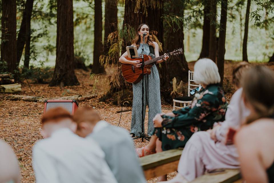 Performing at a ceremony