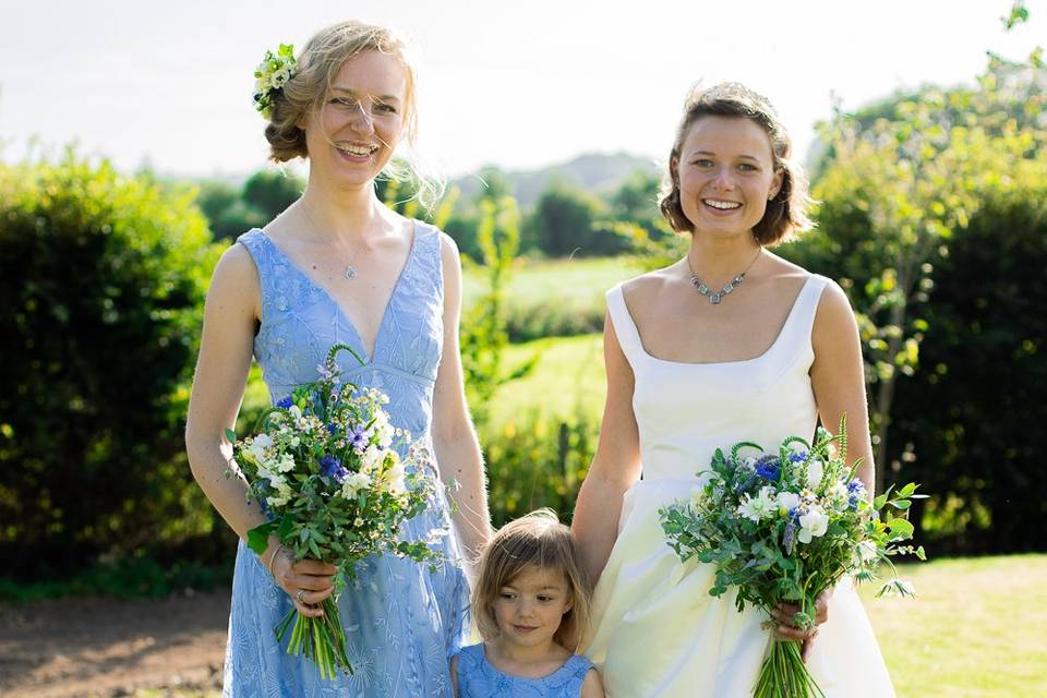 Bride & bridesmaids