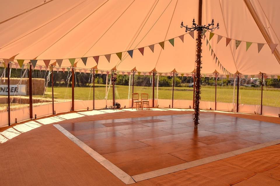Tent dance floor