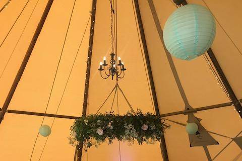 Inside tipi