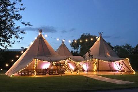 Tipi at night