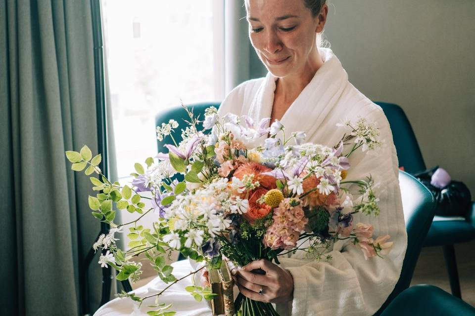 A meadow-style bouquet