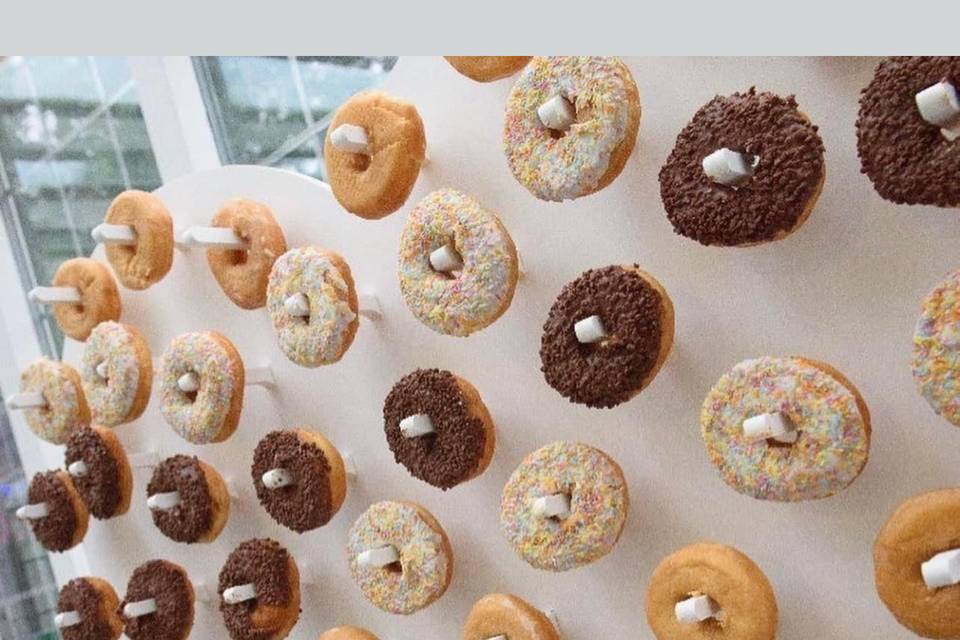 Heart shaped donut wall