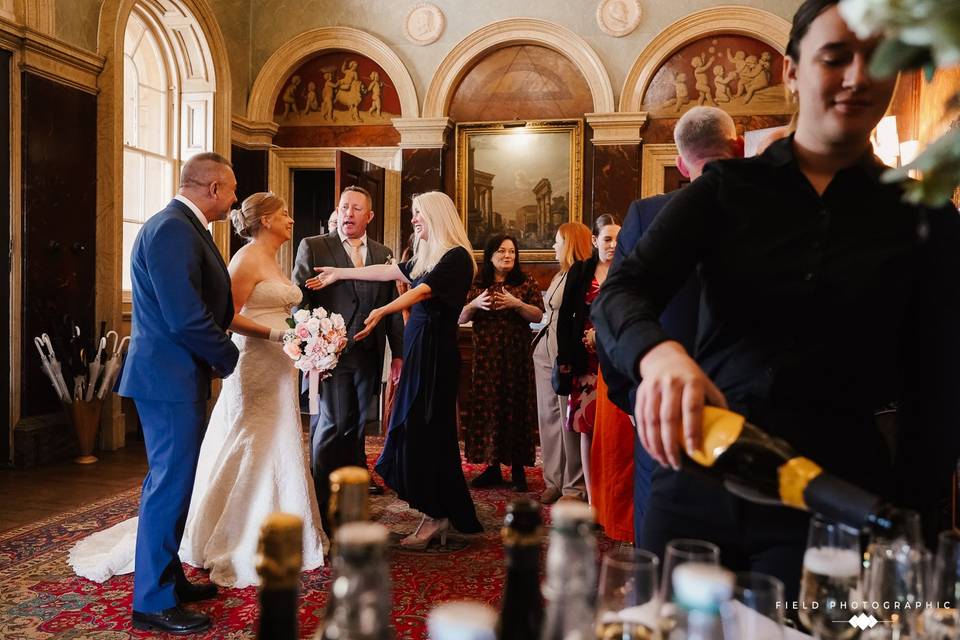 Meeting guests afterwards