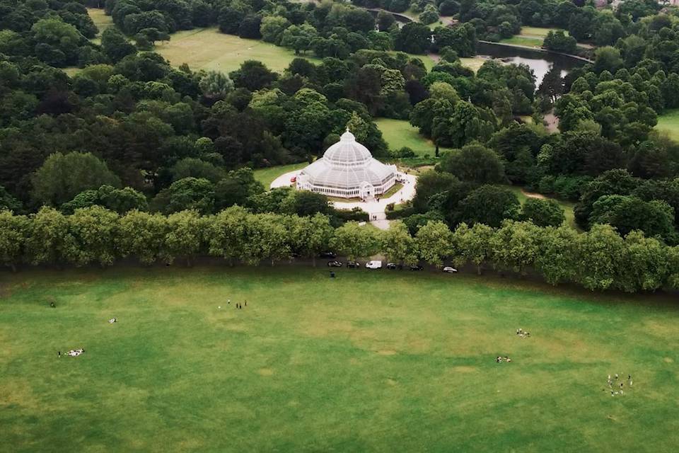 Sefton Palm House Drone