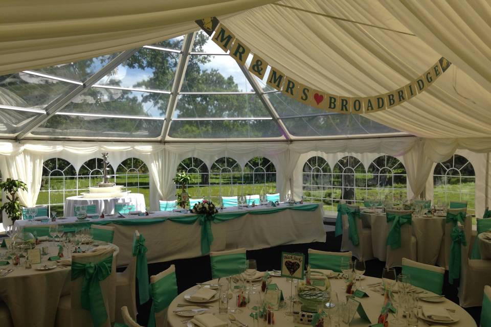 Tournerbury wedding venue marquee