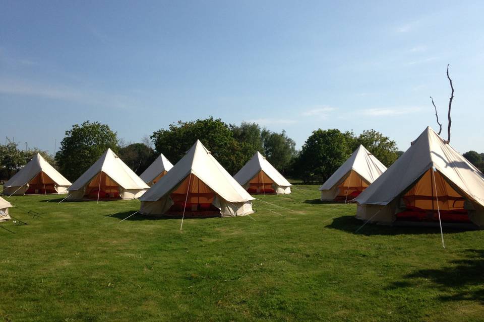 Wedding Glamping at Tournerbury, Hampshire