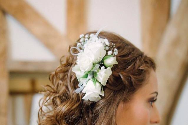 Classical half up, half down.