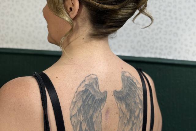 Modern voluminous updo