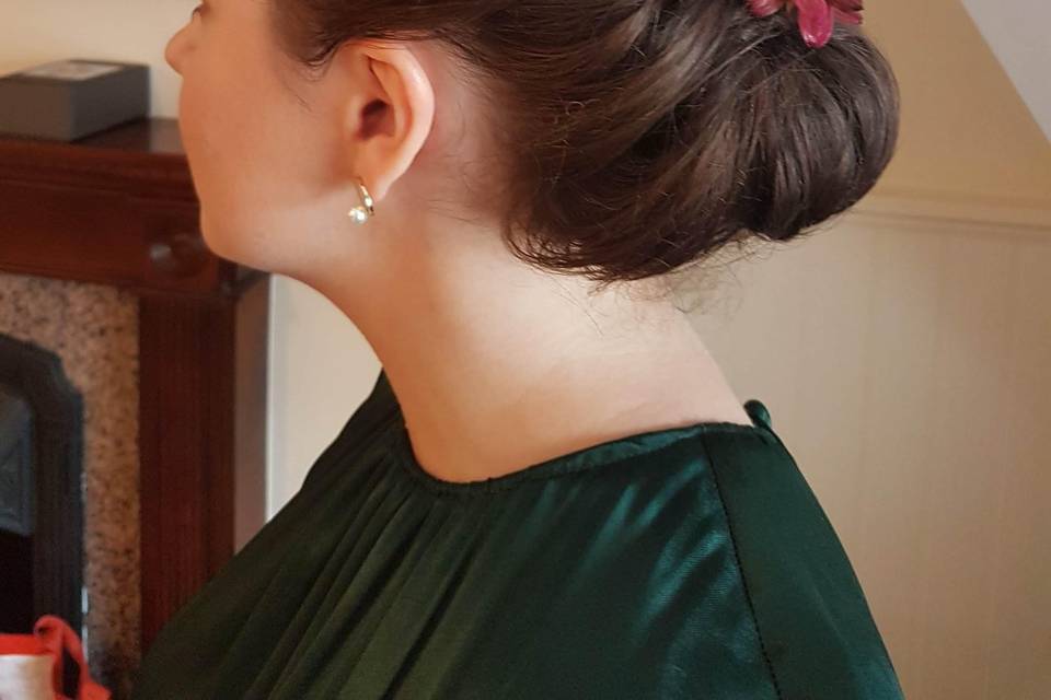 Bridesmaid simple up do