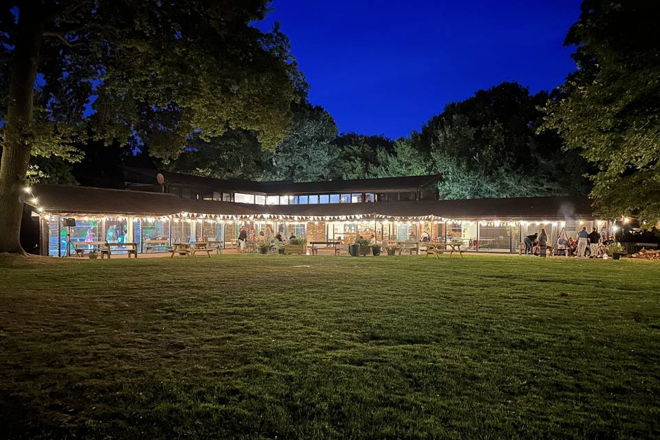 Garden House at night