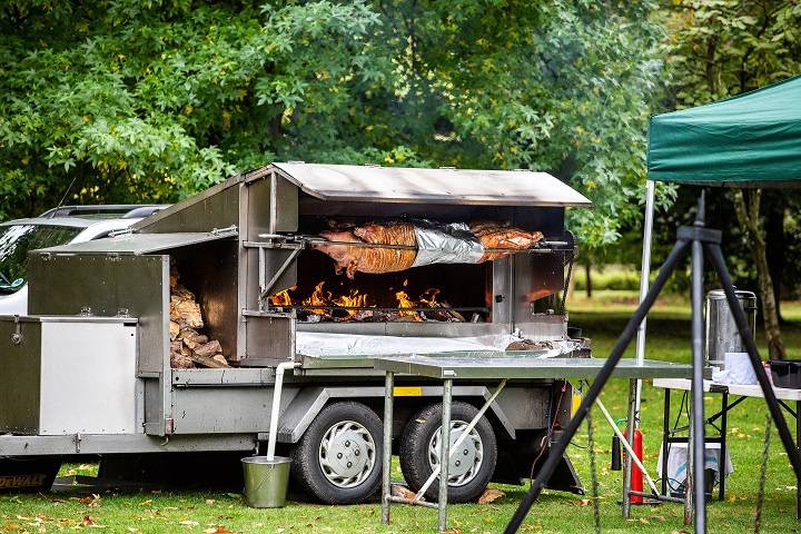 Hog roast for the evening