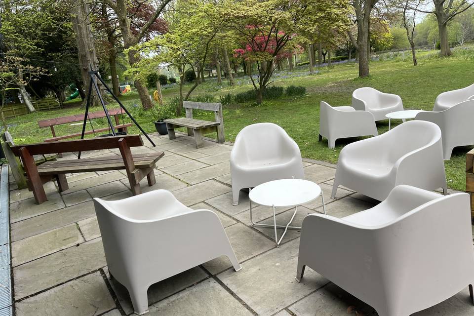 Outdoor furniture included