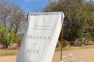 Linen Welcome Sign