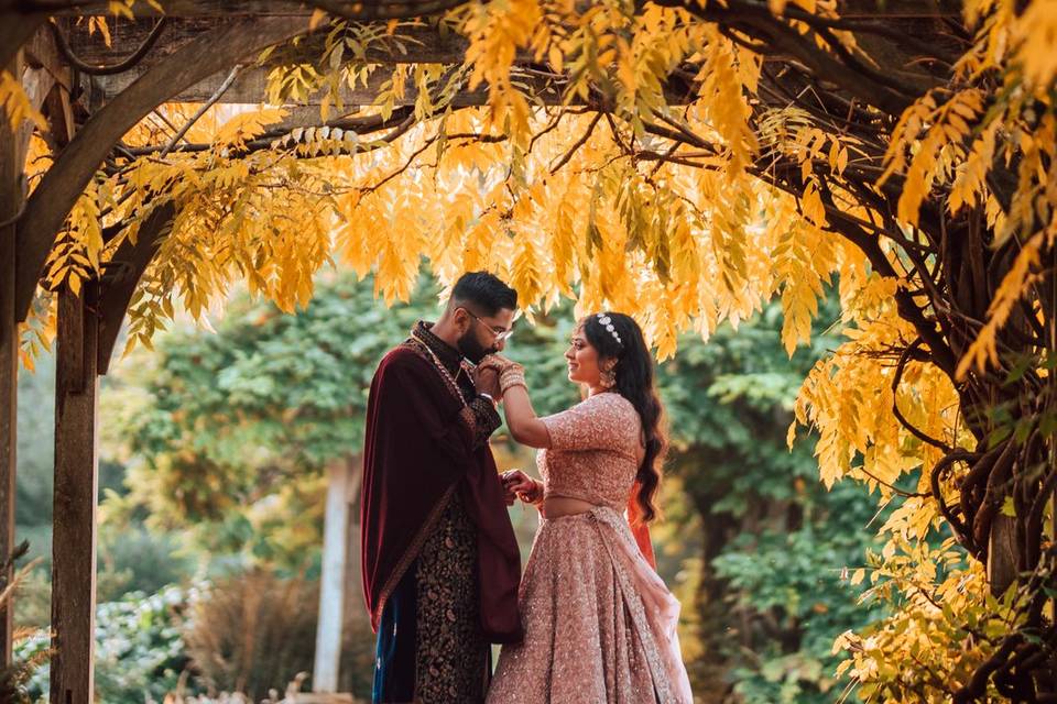 Whimsical outdoor wedding photography