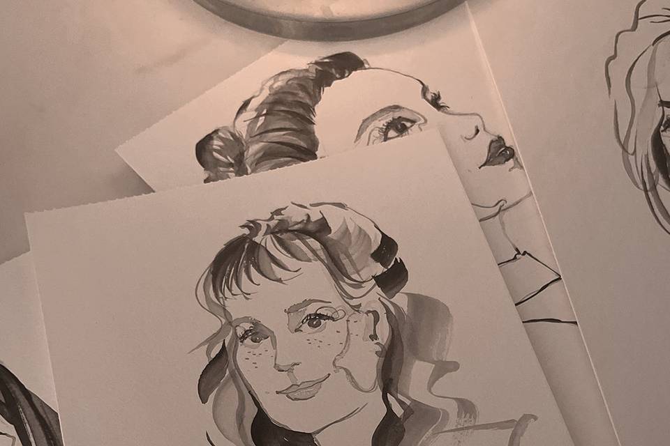 Black & white close-up style