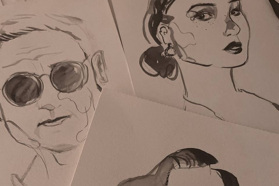 Black & white close-up style