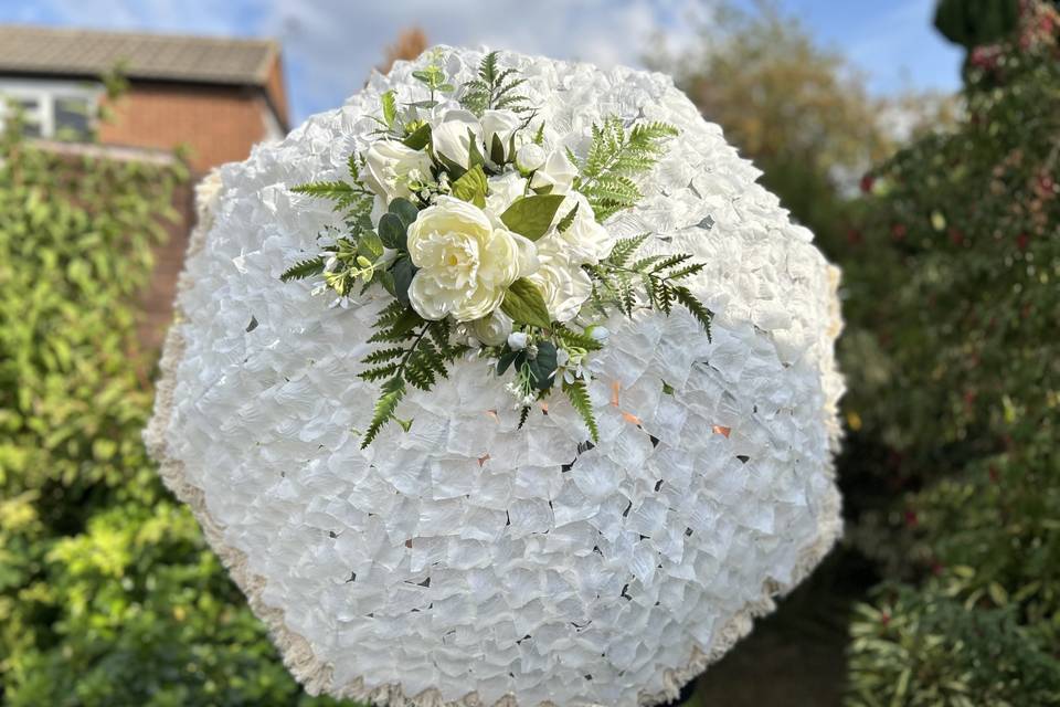 Floral umbrella in the Sun