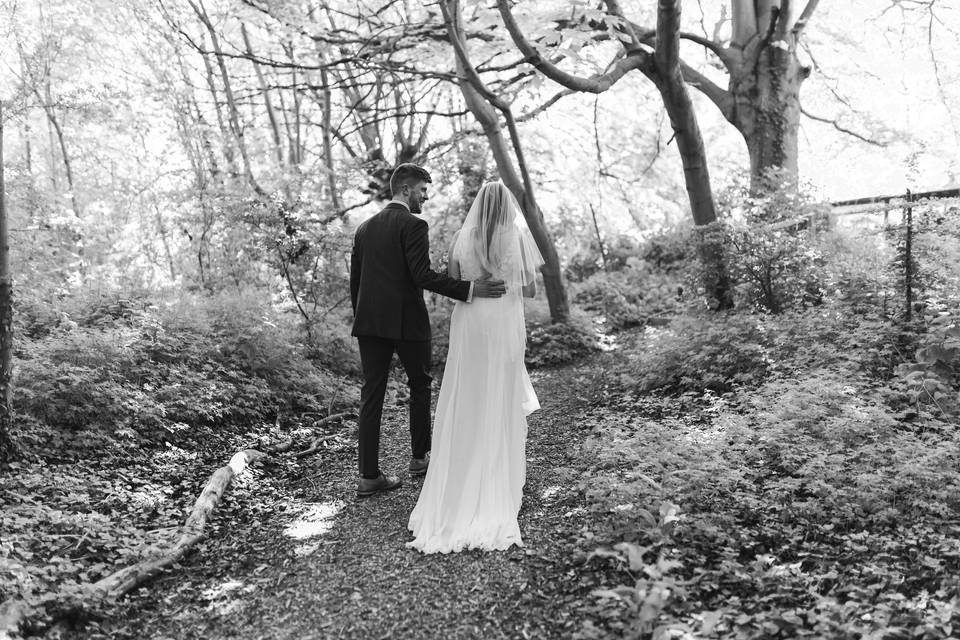 Romantic woodland shot