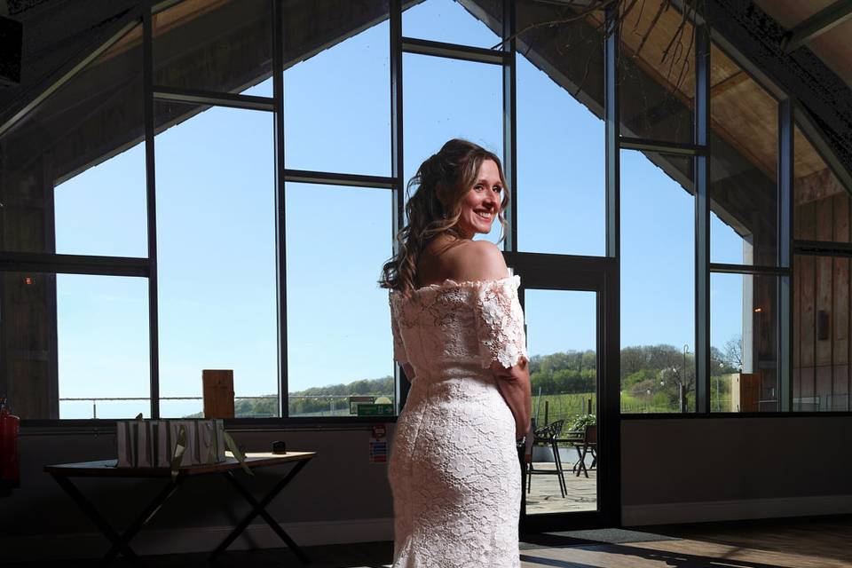Little Wold Vineyard bride