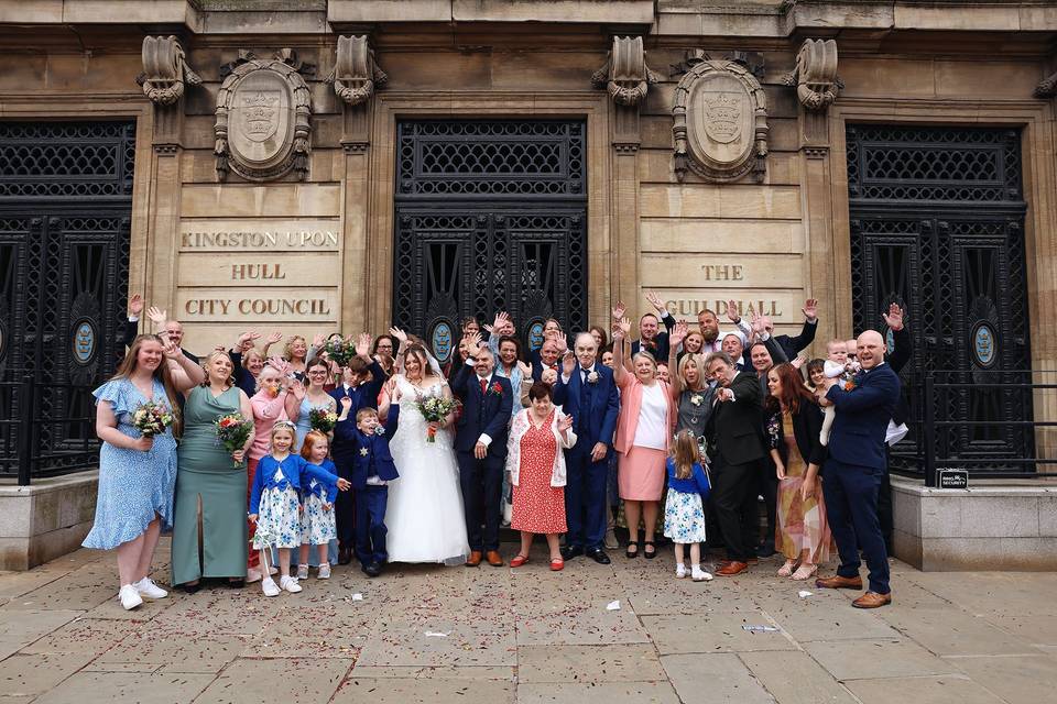 Wedding guests Guildhall Hull