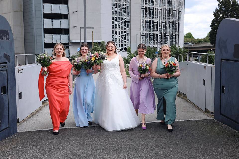 Bride & bridesmaids