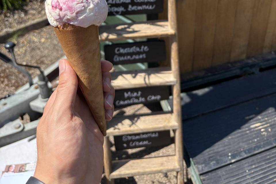 Ice cream menu
