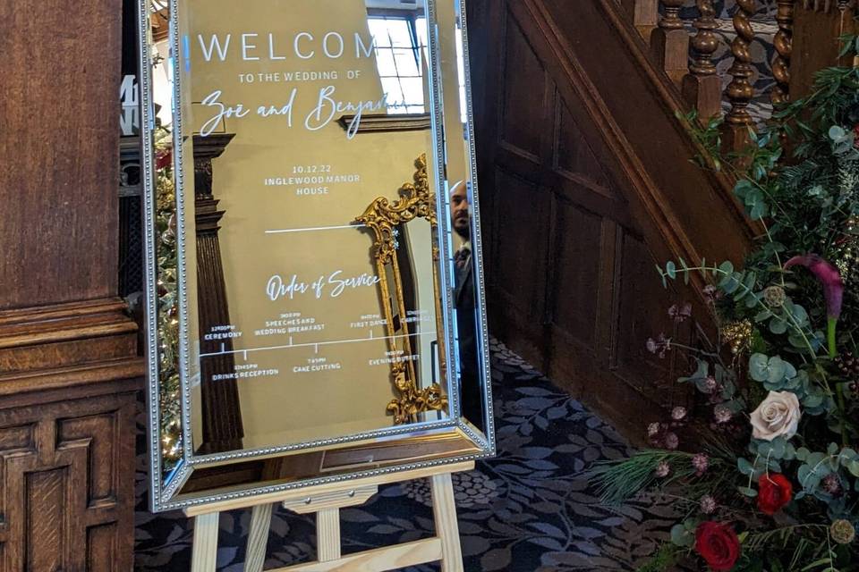 Wedding Welcome Display