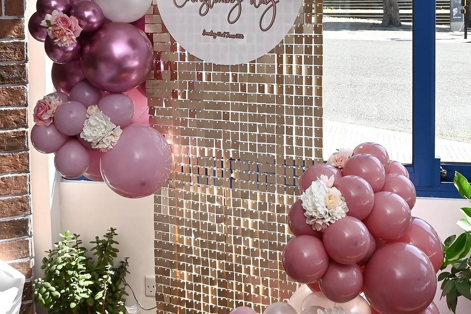 Glitter Wall Balloon Display