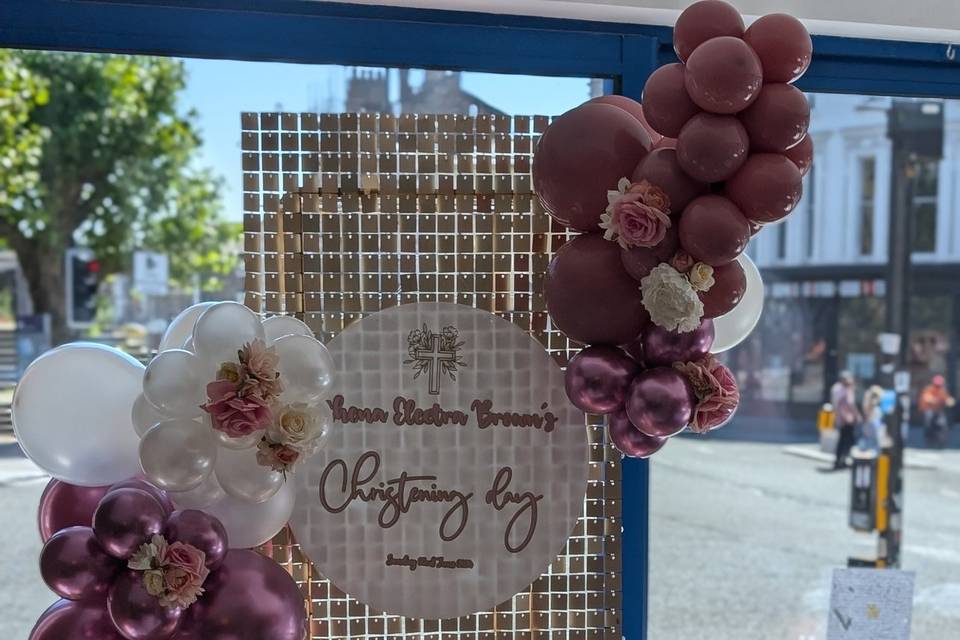 Glitter Wall Balloon Display