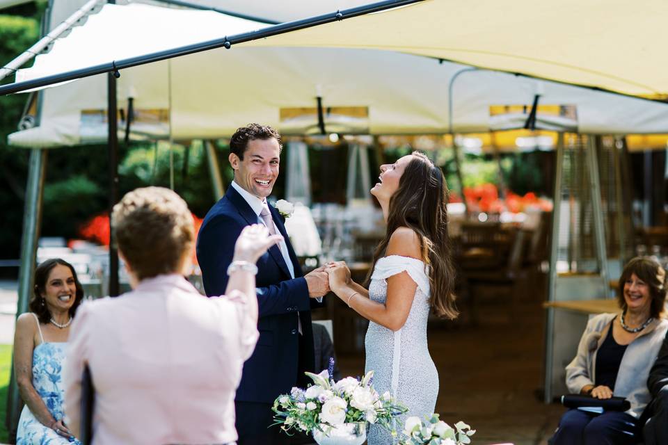 Le Talbooth outdoor ceremony