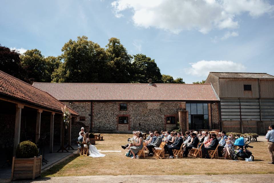 Ceremony on the lawn