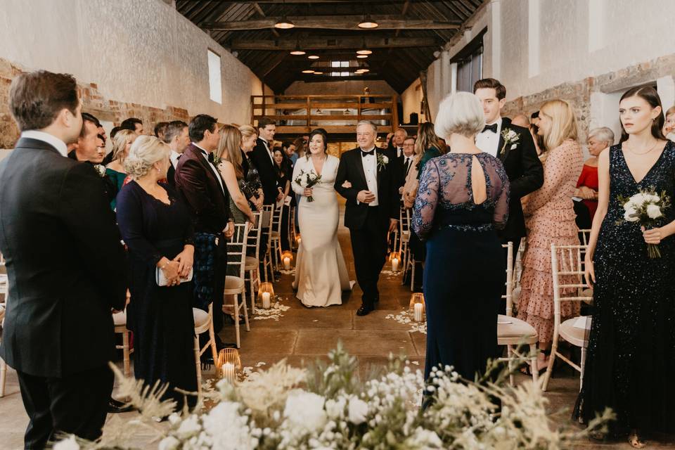 Ceremony in the barn