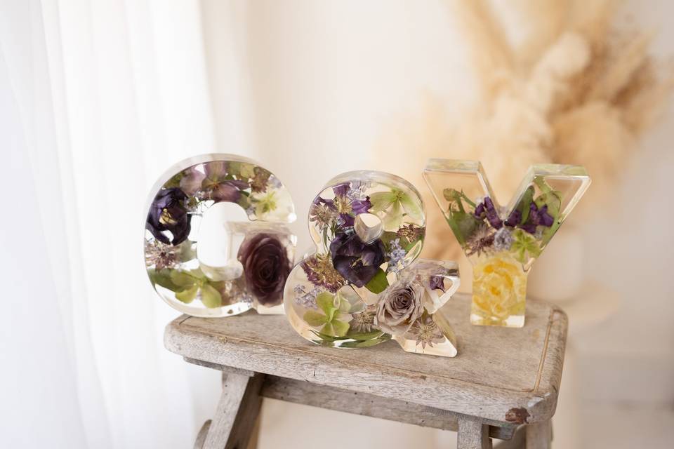 Preserved wedding flowers