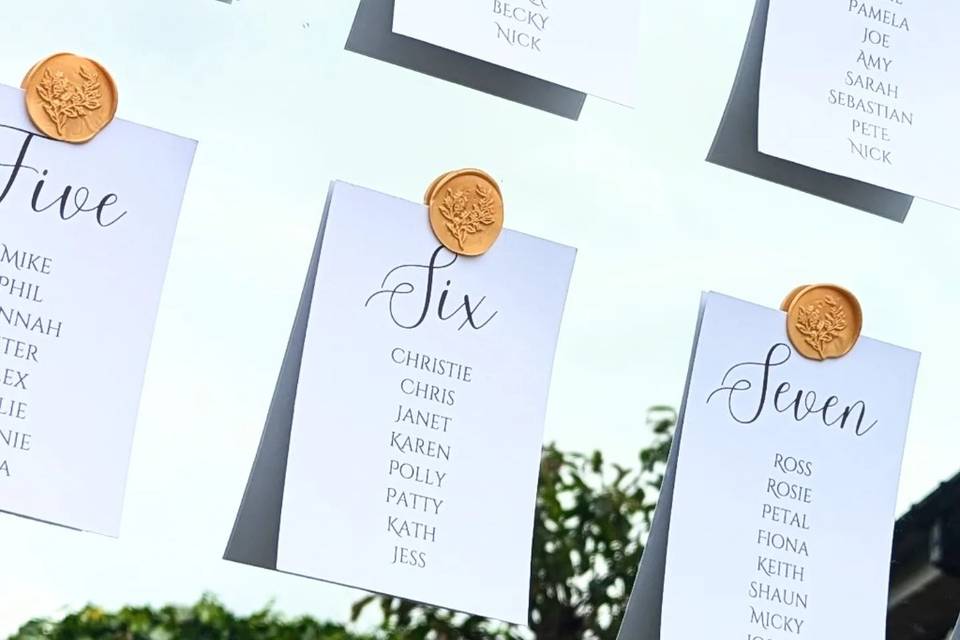 Gold table plan