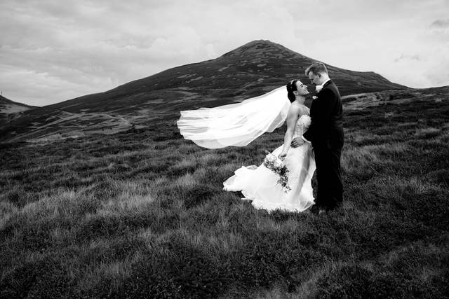Bride & Groom at Nant Gwrtheyr
