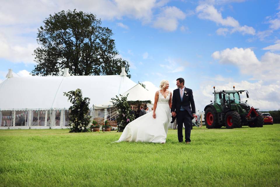 Marquee on Farm Wedding