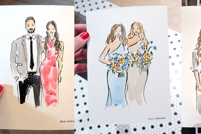 Guest portriats at weddings