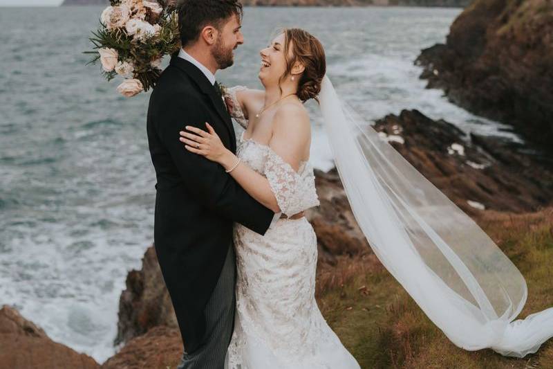 Amy and Rob at Watermouth Cove