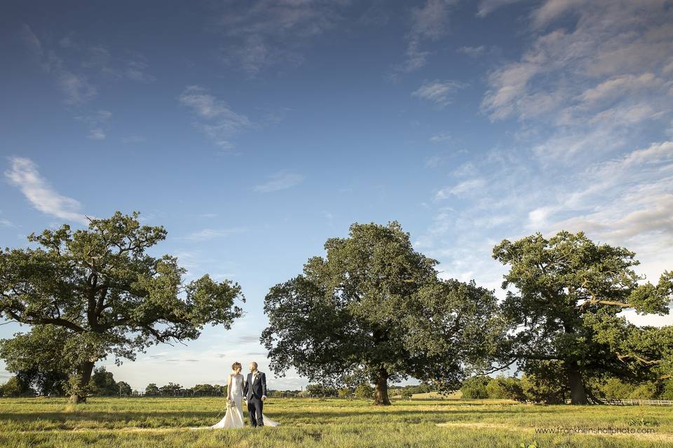 Newlyweds in the grounds