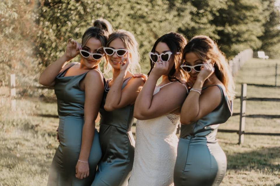 Fun with bridesmaids